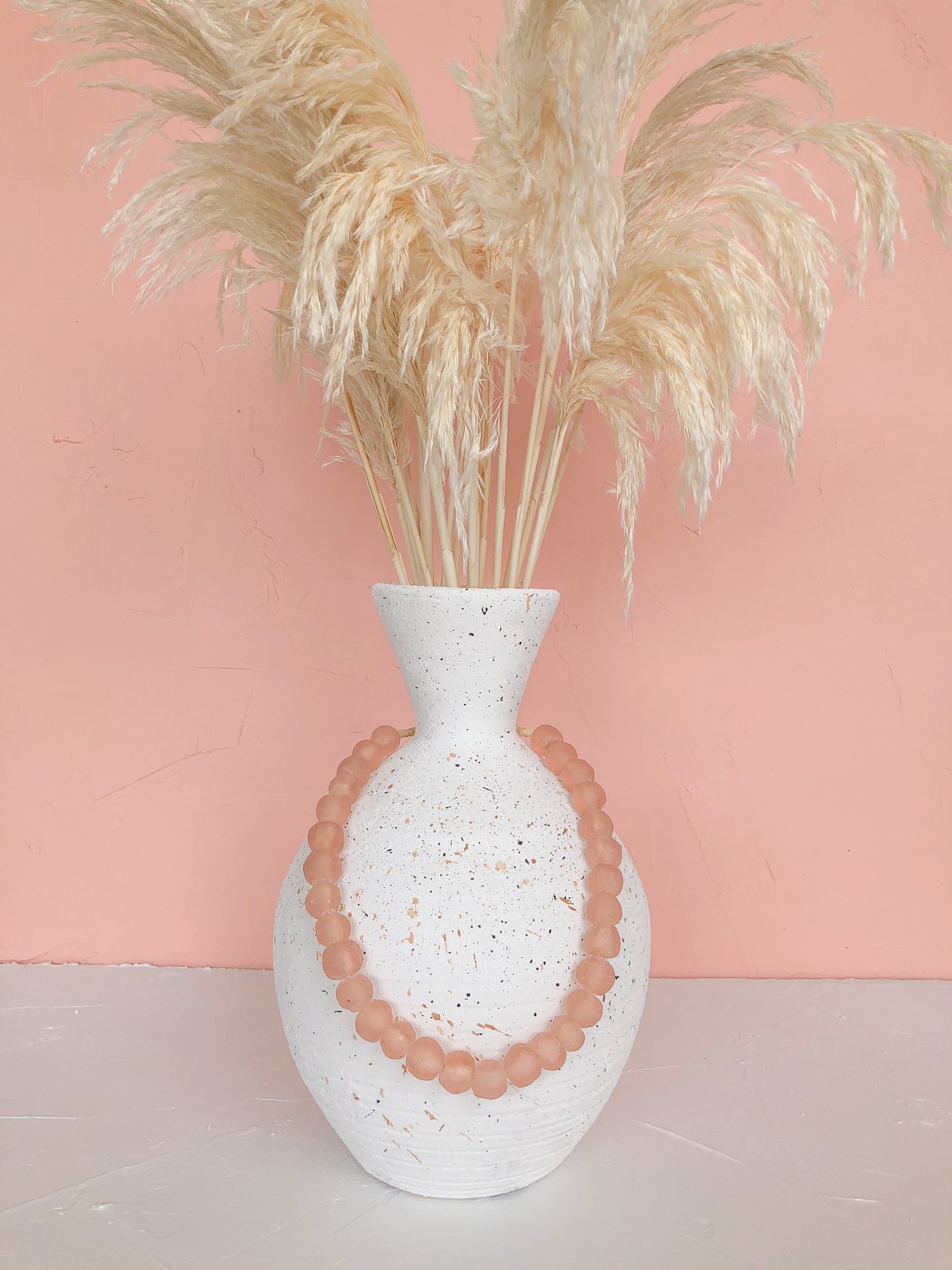 Recycled Glass Beads- Pink