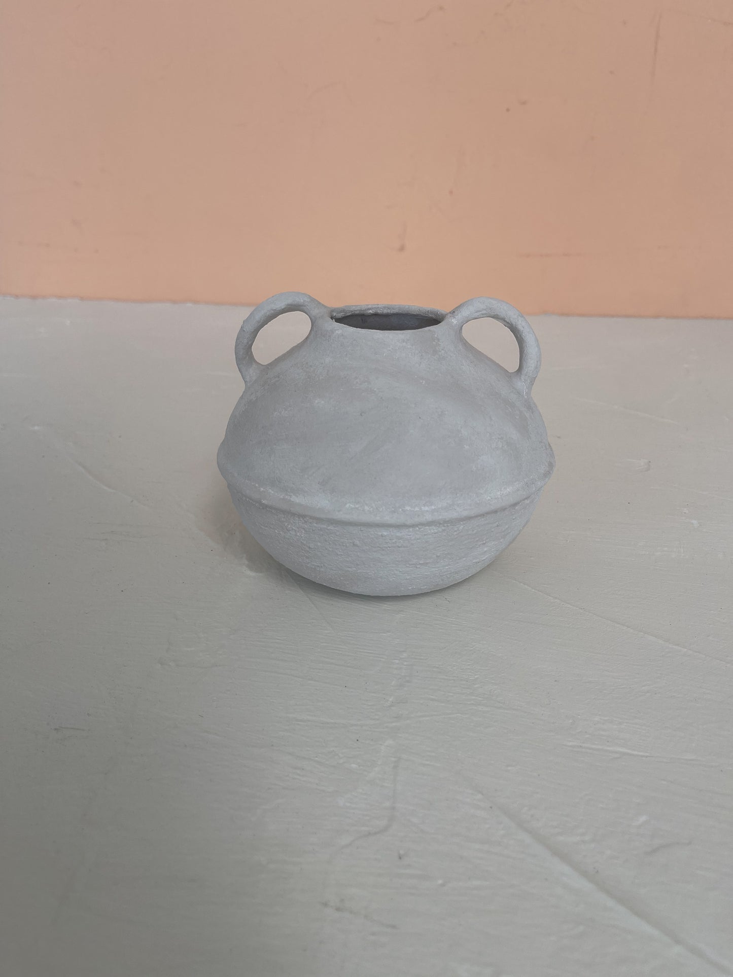Minimal  Small Aged Vase Gray